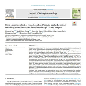 Sleep-enhancing effect of Hongcheon-hop (Humulus lupulus L.) extract